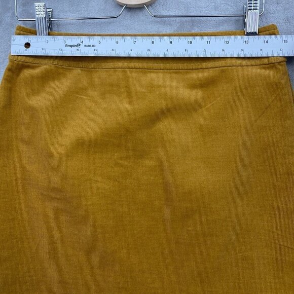 J. Crew Factory Corduroy Mini Skirt Rusted Amber Retro Back Zip Lined - Picture 10 of 12